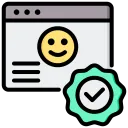 ease of use image representing a browser with an acceptance badge