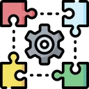 easily integrable image representing puzzle pieces